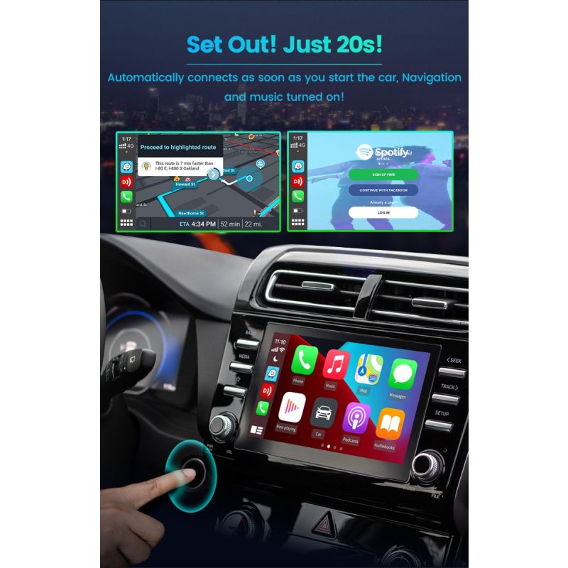 CarlinKit 4.0 Wireless CarPlay Box Plug and Play In-Car-Technologie für Audi CarPlay Intuitive Bedienung