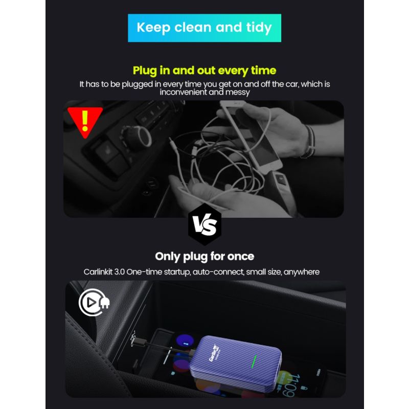 CarlinKit 4.0 Wireless CarPlay Box Plug and Play In-Car-Technologie für Audi CarPlay Intuitive Bedienung