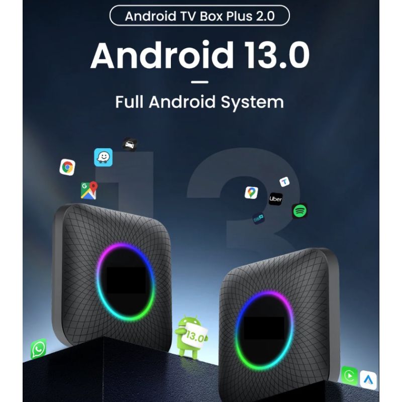 CarlinKit Smart TV Box Auto Streaming Gerät mit Android 13 Qualcomm 8-Core Prozessor YouTube Netflix Unterstützung