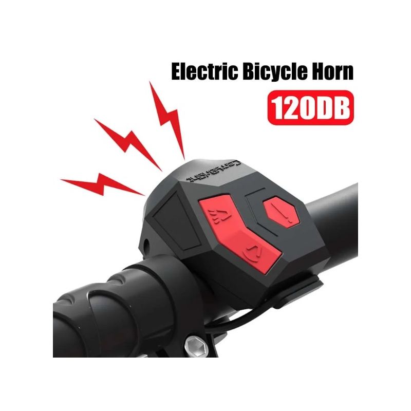 CarryBright CBH3 USB aufladbare 120dB Fahrradhupe mit Anti-Diebstahl-Alarm ideal für urbane Mobilität & Mountainbiking