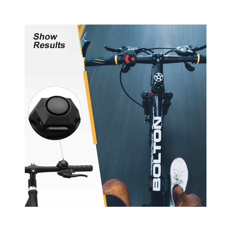 CarryBright CBH3 USB aufladbare 120dB Fahrradhupe mit Anti-Diebstahl-Alarm ideal für urbane Mobilität & Mountainbiking