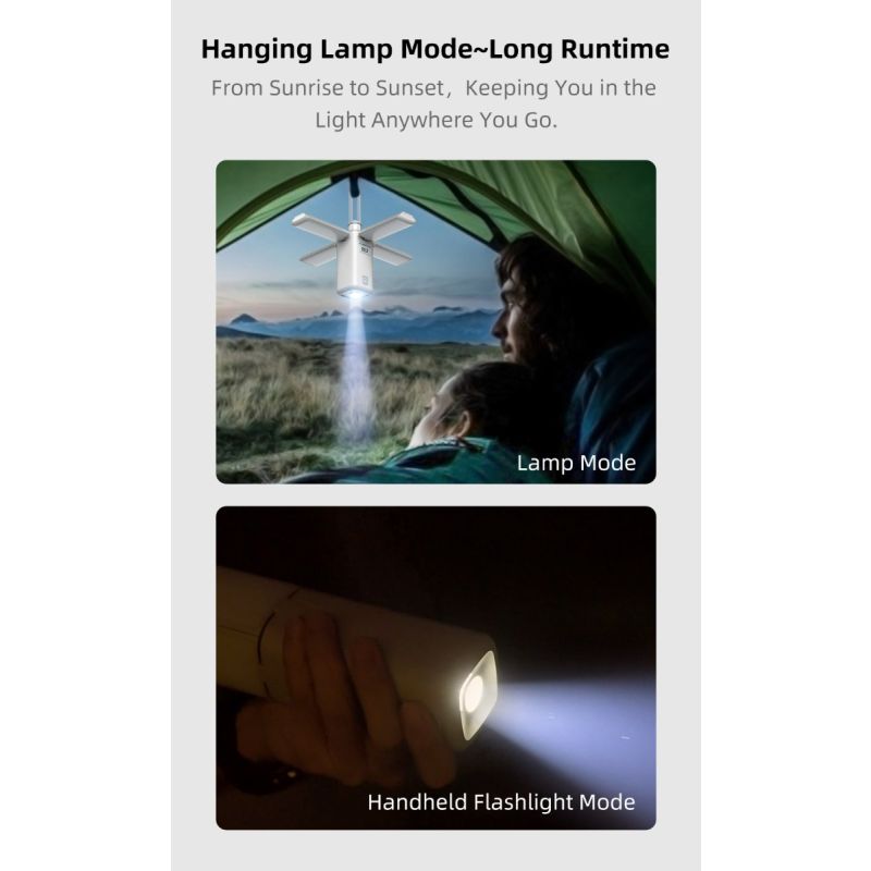 Klarus CL2 750 Lumen Freefolding Campinglicht augenschonende vielseitige Lampe mit 7 Lichtmodi und einstellbarem Winkel