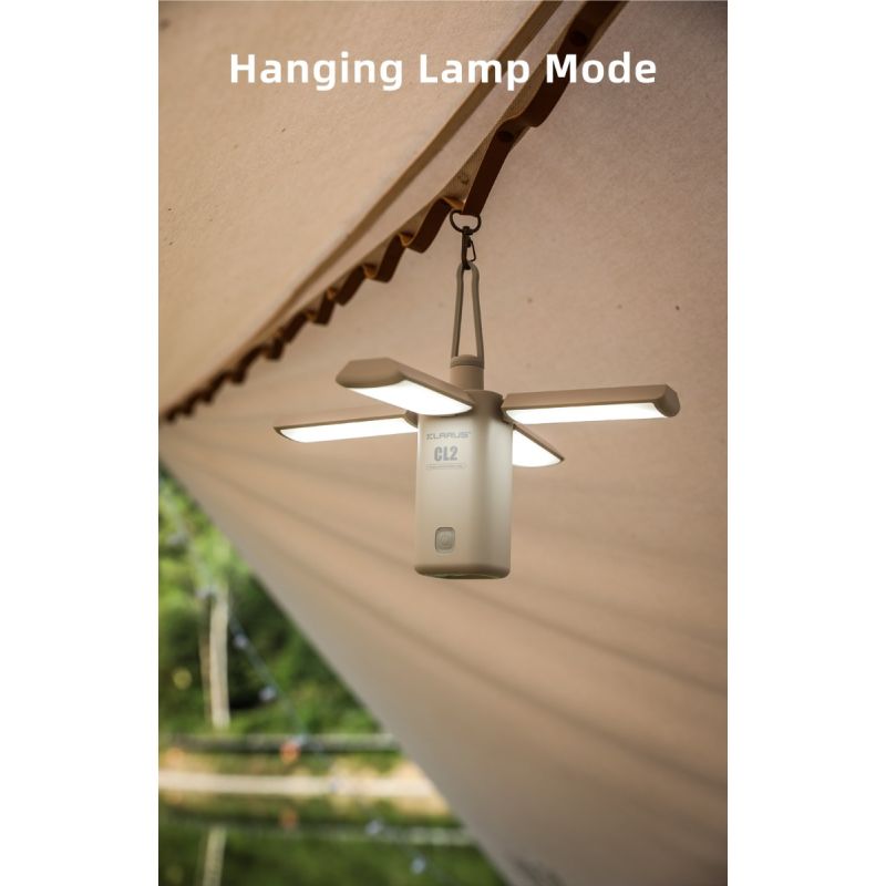 Klarus CL2 750 Lumen Freefolding Campinglicht augenschonende vielseitige Lampe mit 7 Lichtmodi und einstellbarem Winkel