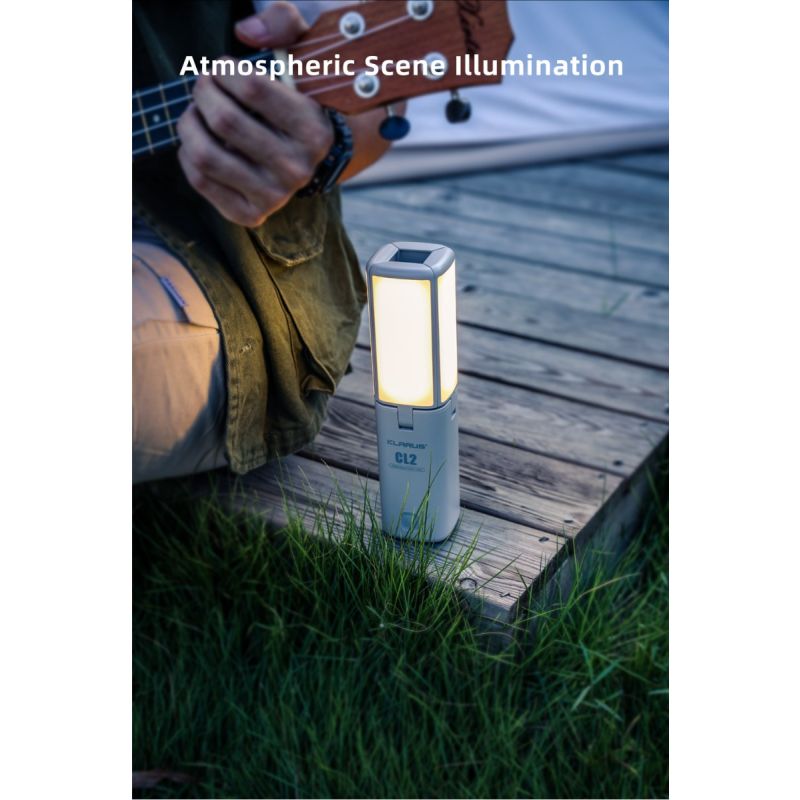 Klarus CL2 750 Lumen Freefolding Campinglicht augenschonende vielseitige Lampe mit 7 Lichtmodi und einstellbarem Winkel