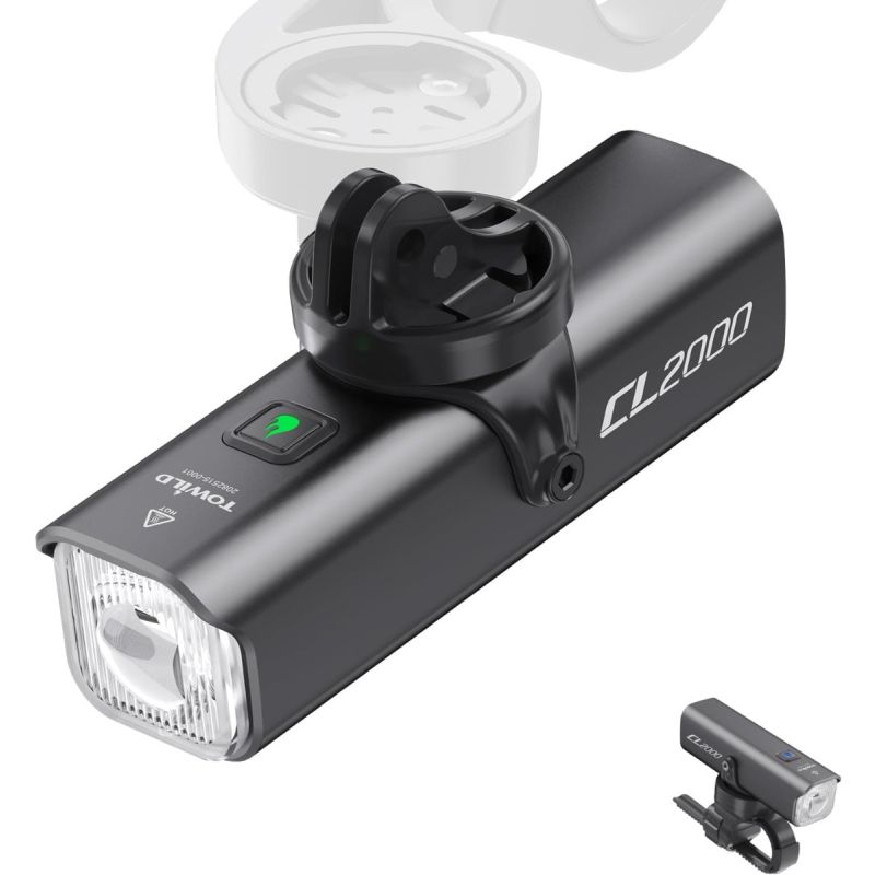 TOWILD CL2000 Fahrradlicht 2000 Lumen Superhell & Wasserdicht für sichere Nachtfahrt, MTB, Rennrad, Pendler