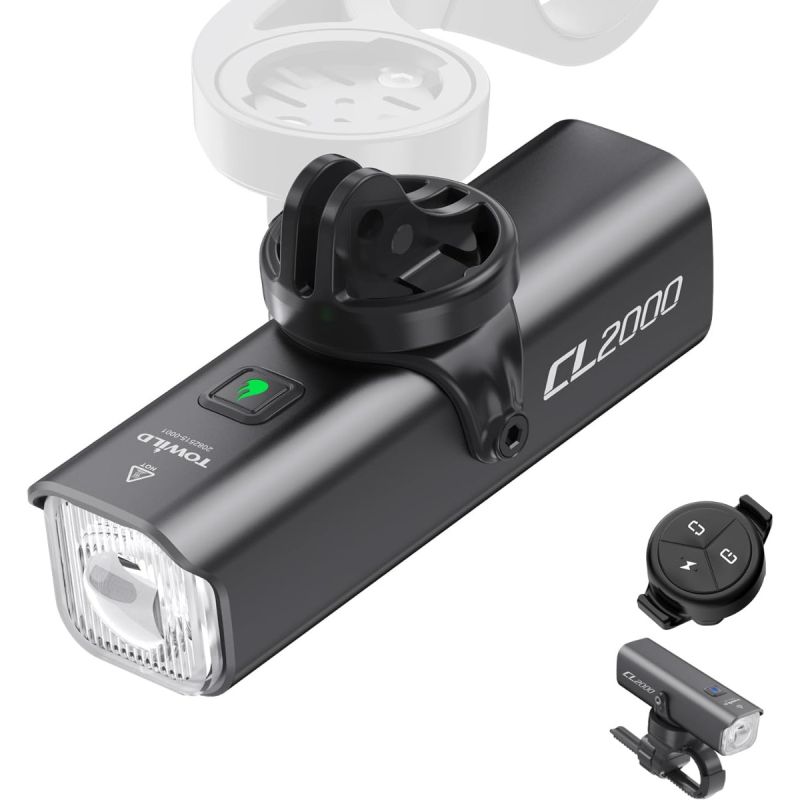 TOWILD CL2000 Fahrradlicht 2000 Lumen Superhell & Wasserdicht für sichere Nachtfahrt, MTB, Rennrad, Pendler