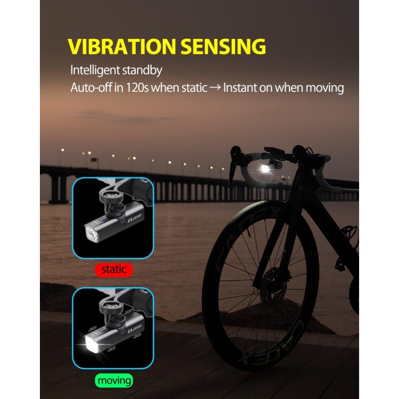 TOWILD CL2000 Fahrradlicht 2000 Lumen Superhell & Wasserdicht für sichere Nachtfahrt, MTB, Rennrad, Pendler