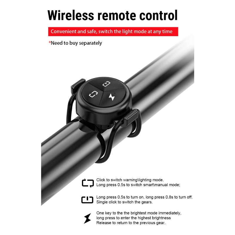 TOWILD CL600 Fahrradlicht Frontlampe LED USB wiederaufladbar 2000mAh wasserdichtes Design hohe Lumen