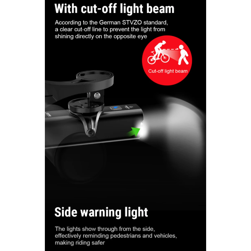 TOWILD CL600 Fahrradlicht Frontlampe LED USB wiederaufladbar 2000mAh wasserdichtes Design hohe Lumen