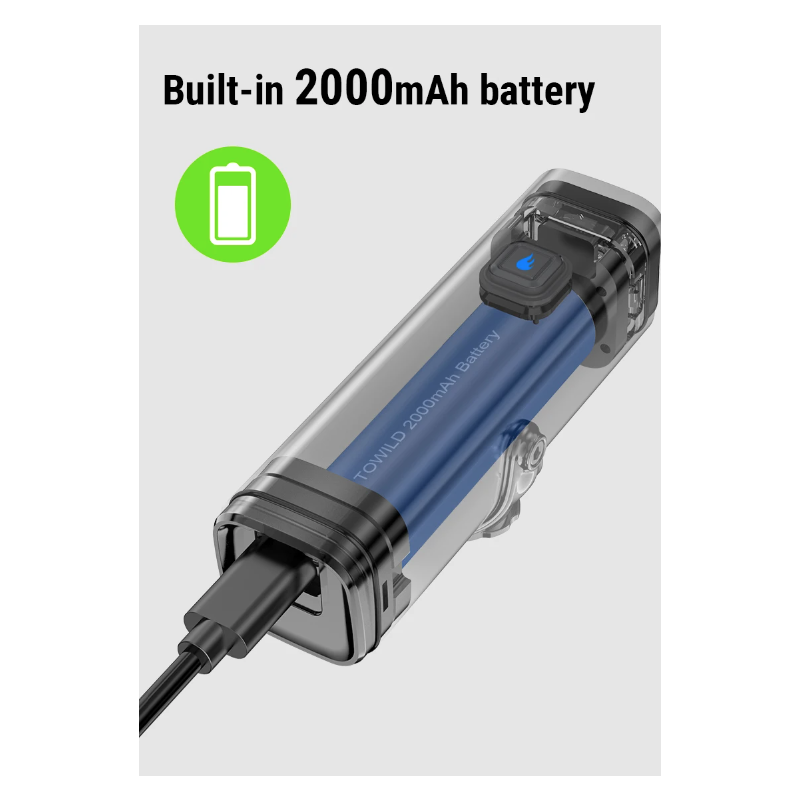 TOWILD CL600 Fahrradlicht Frontlampe LED USB wiederaufladbar 2000mAh wasserdichtes Design hohe Lumen