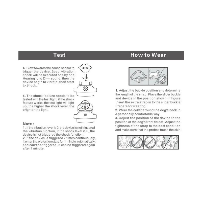 Intelligentes automatisches Anti-Bell-Hundehalsband mit fortschrittlichem Bellalgorithmus Wiederaufladbarer Rindenstopper