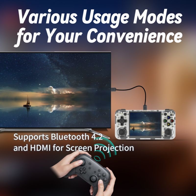 ANBERNIC RG35XX H Handheld-Spielekonsole mit 5000 klassischen Spielen Retro-Gaming IPS-Display kostenlos