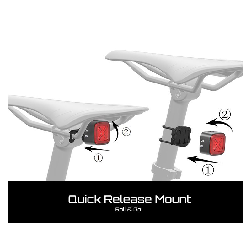 Enfitnix Cubelite III Smart Rücklicht 30 Lumen Fahrradsicherheit Ultrahelles Nachtwarnlicht USB-Aufladung