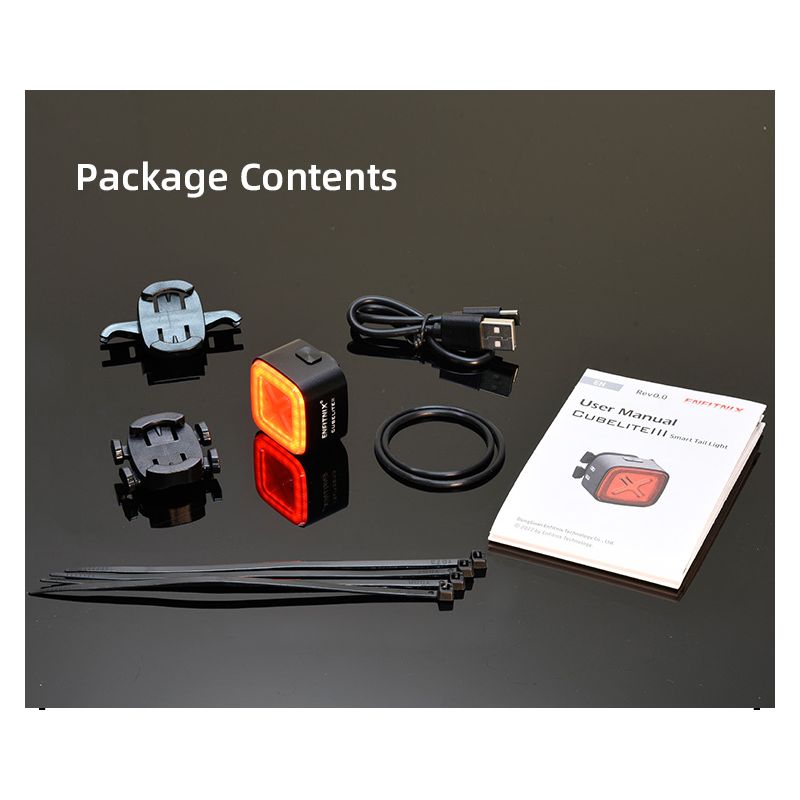 Enfitnix Cubelite III Smart Rücklicht 30 Lumen Fahrradsicherheit Ultrahelles Nachtwarnlicht USB-Aufladung