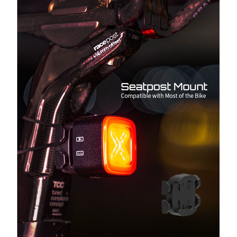 Enfitnix Cubelite III Smart Rücklicht 30 Lumen Fahrradsicherheit Ultrahelles Nachtwarnlicht USB-Aufladung