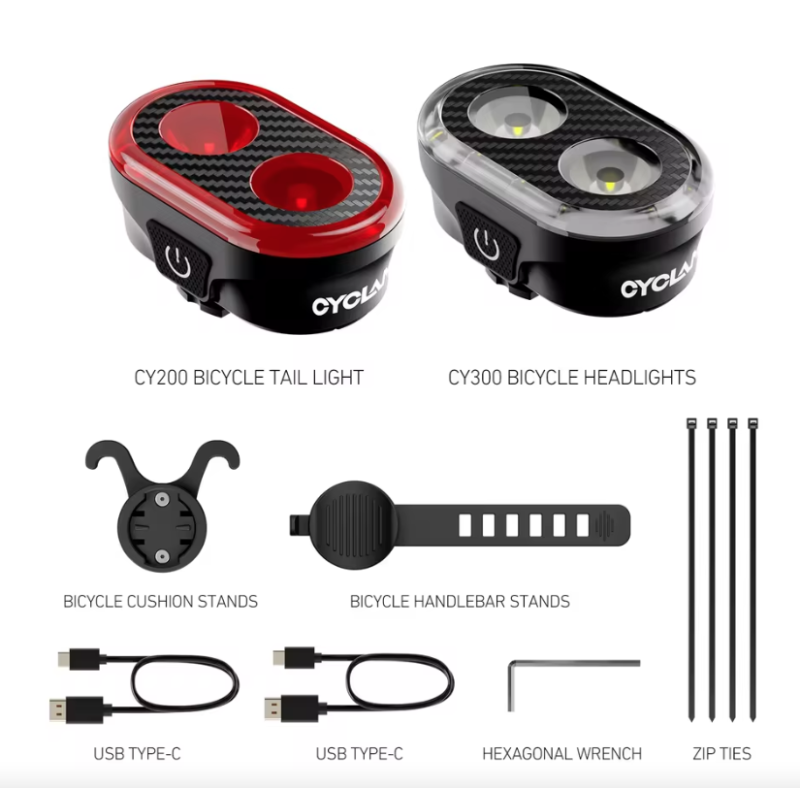 CYCLAMI CY200 Fahrradrücklicht Intelligente Bremserkennung Hohe Sichtbarkeit Wasserdicht Urbanes Radfahren