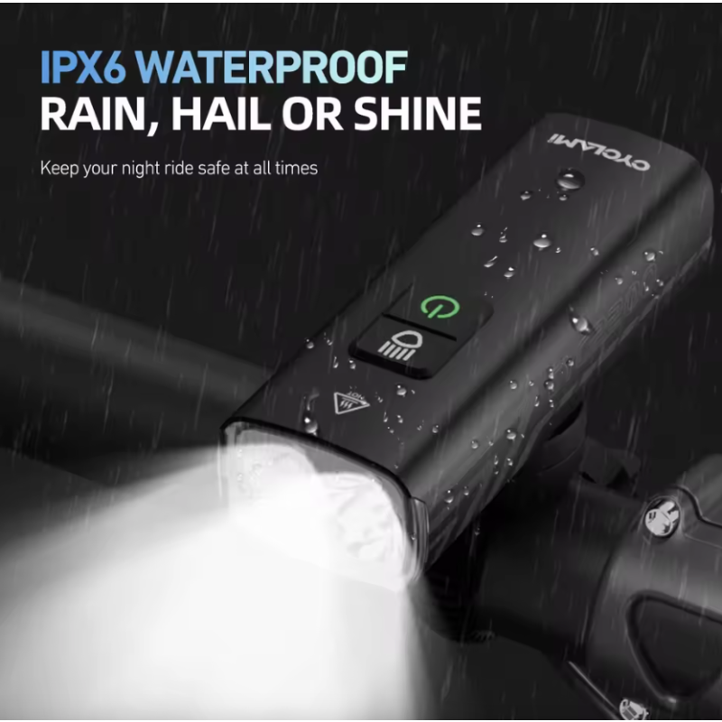 CYCLAMI BR2000 Fahrrad Frontlicht: 2000 Lumen Type-C Lenkerlicht für MTB, Rennrad & sichere Nachtfahrten