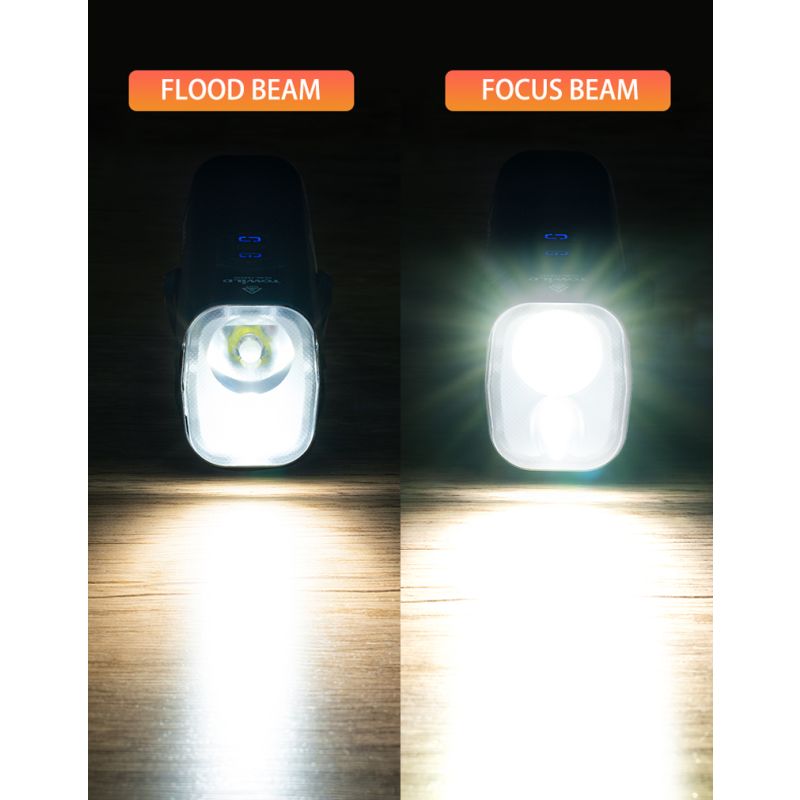 TOWILD DLite 1800 USB wiederaufladbare Frontlampe LED 2100 Lumen Fahrradsicherheit mit 5000mAh Akku