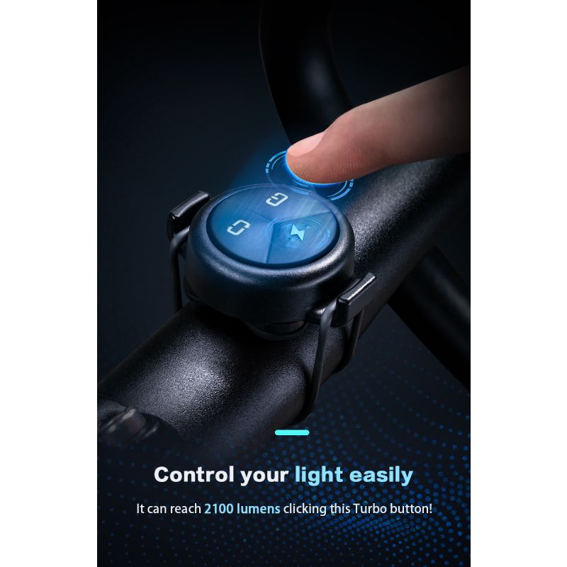 TOWILD DLite 1800 USB wiederaufladbare Frontlampe LED 2100 Lumen Fahrradsicherheit mit 5000mAh Akku