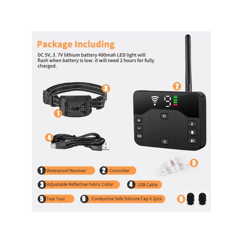 Innovativer Drahtloser Hunde-Elektrozaun und Elektroschocker-Trainingshalsband mit Fernbedienung für sicheres Training