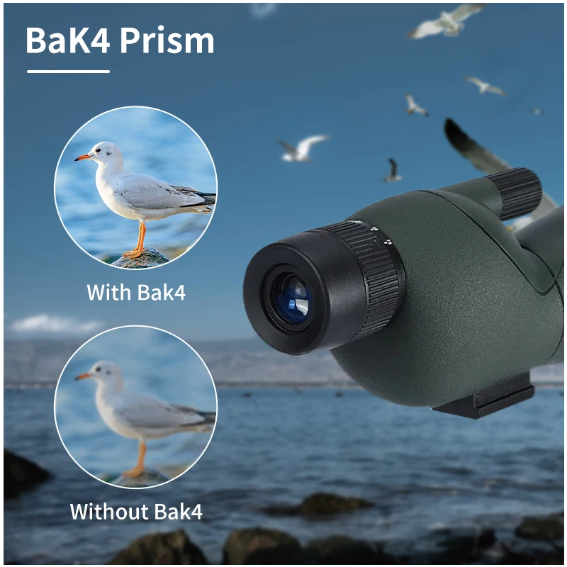25-75x60 Zoom Spektiv ED Monokular | Leistungsstarkes Teleskop Bak4 Prisma für Outdoor, Vogelbeobachtung