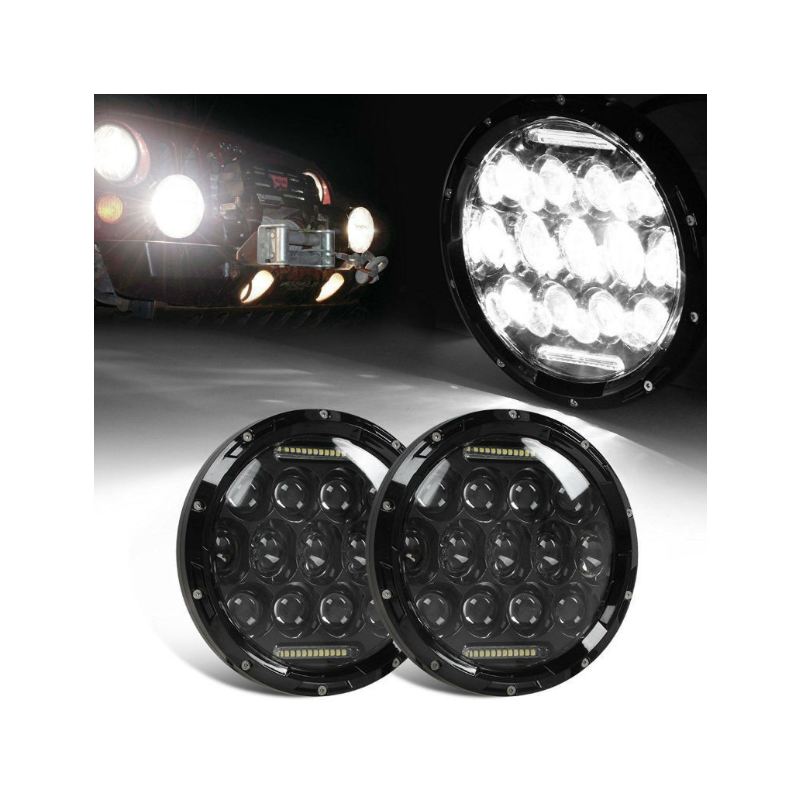 7 Zoll Motorrad LED Scheinwerfer Harley Jeep Wrangler Offroad 75W IP67 Wasserdicht Beam DRL Zubehör
