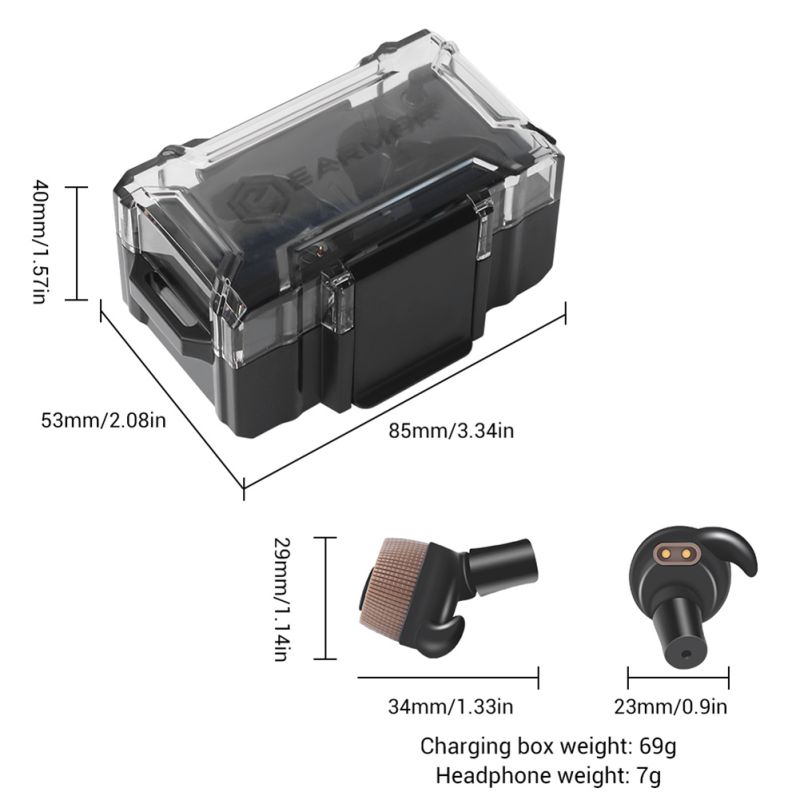 EARMOR M20 Taktische Ohrhörer mit fortschrittlicher Geräuschreduzierung für Gehörschutz in lauten Umgebungen
