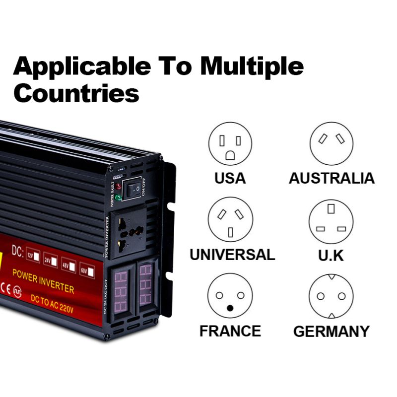 EASUN Reiner Sinus-Wechselrichter 5000W 12V 24V zu 220V Hochleistungswechselrichter für Haus-und Outdoor-Strom