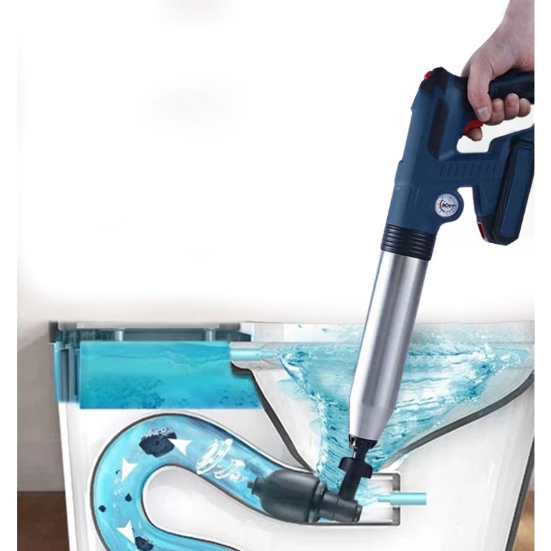 Elektrische Kanalbaggerwerkzeuge Air Drain Blaster Gun Hochdruck-Luftabflussreiniger für Verstopfungsentfernung