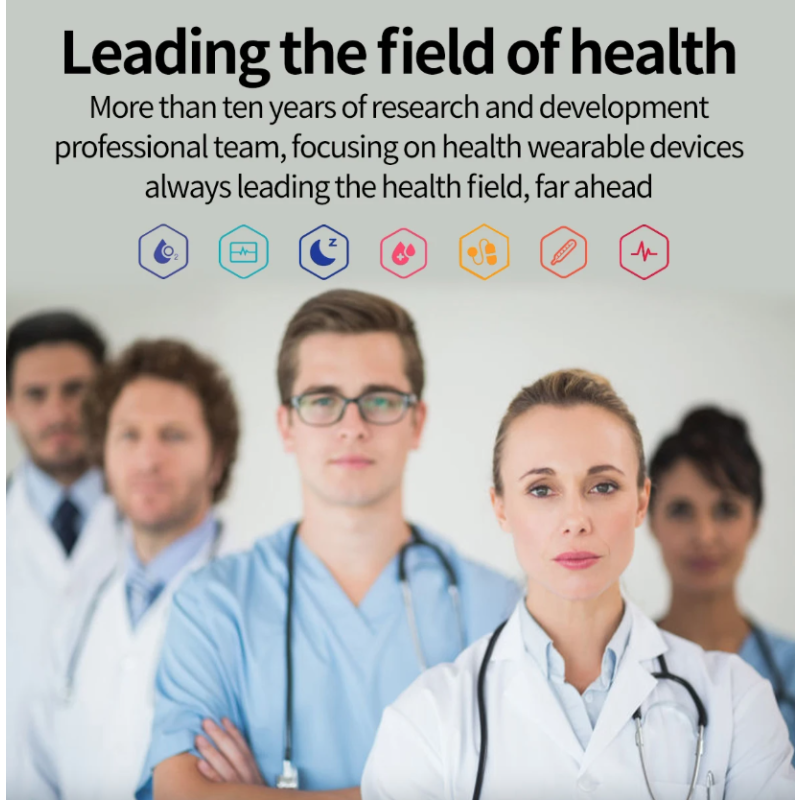 E580 Smartwatch: Blutzucker, EKG, Herzfrequenz, Blutdruck - IP68 Gesundheitsuhr