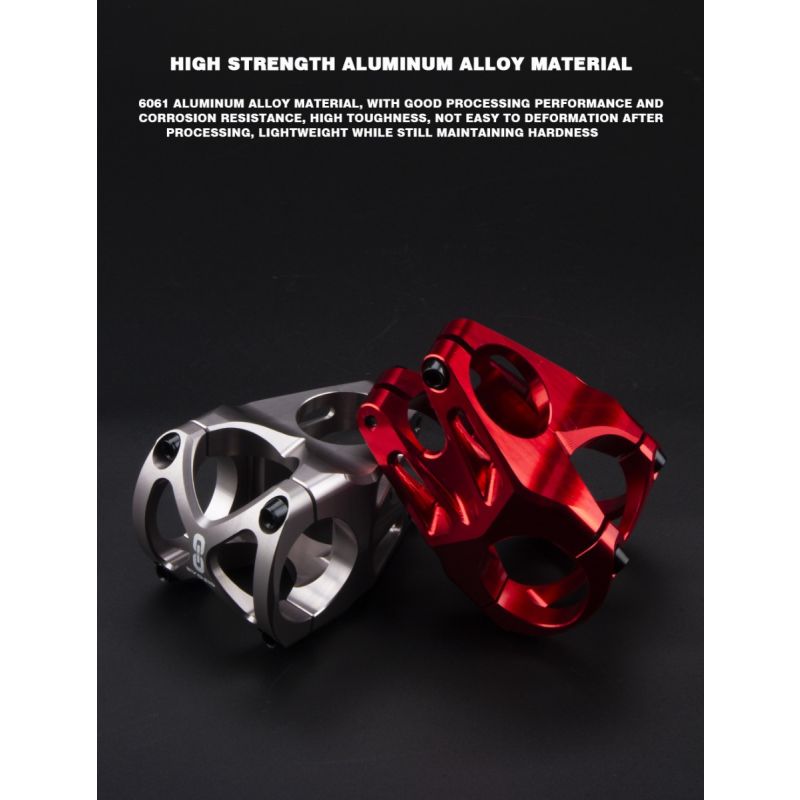 EVOSID Mountainbike Vorbau 31,6mm Leichtgewicht Aluminiumlegierung Rennrad Verstellbarer Vorbau Schwarz