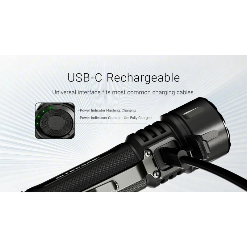 Nitecore EX7 Taschenlampe 6000 Lumen | Extrem Hell & USB-C Wiederaufladbar für Outdoor, Suche