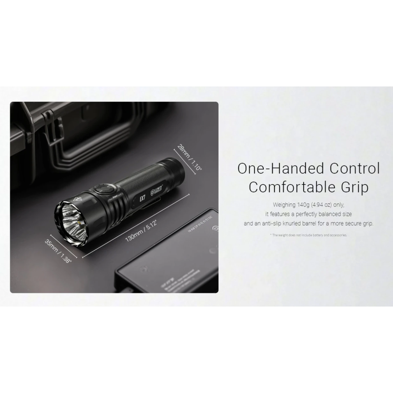 Nitecore EX7 Taschenlampe 6000 Lumen | Extrem Hell & USB-C Wiederaufladbar für Outdoor, Suche