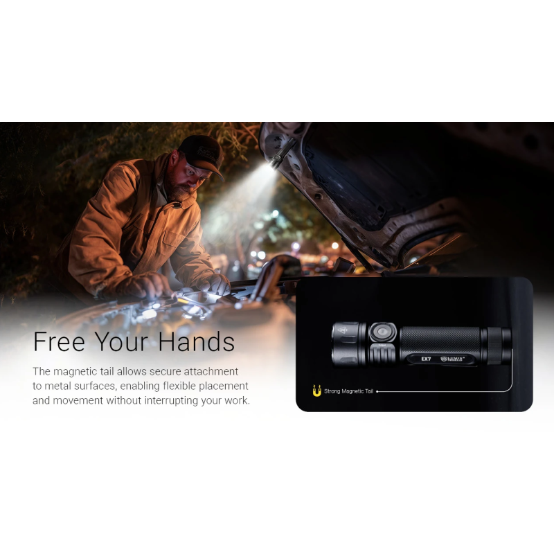 Nitecore EX7 Taschenlampe 6000 Lumen | Extrem Hell & USB-C Wiederaufladbar für Outdoor, Suche