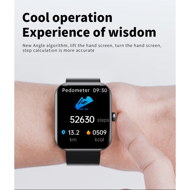 F57L Blutzucker Smartwatch Blutdruck Herzfrequenz Sport Gesundheitsuhr Fitness Tracker Android iOS IP67 Blut Glukose