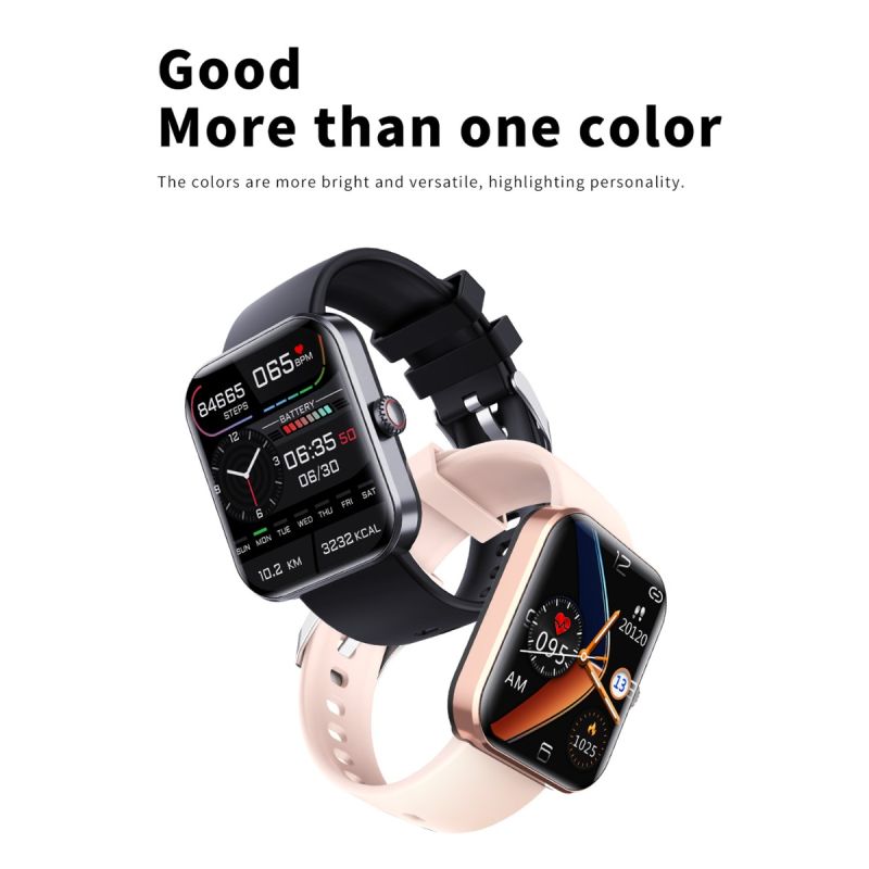 F57L Blutzucker Smartwatch Blutdruck Herzfrequenz Sport Gesundheitsuhr Fitness Tracker Android iOS IP67 Blut Glukose