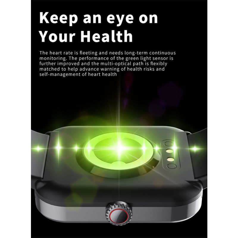 F57L Blutzucker Smartwatch Blutdruck Herzfrequenz Sport Gesundheitsuhr Fitness Tracker Android iOS IP67 Blut Glukose