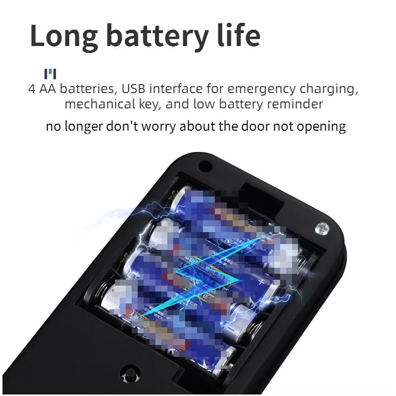 Elektronisches biometrisches Türschloss mit schlüssellosem Zugang und modernem Design für Ihre Haussicherheit