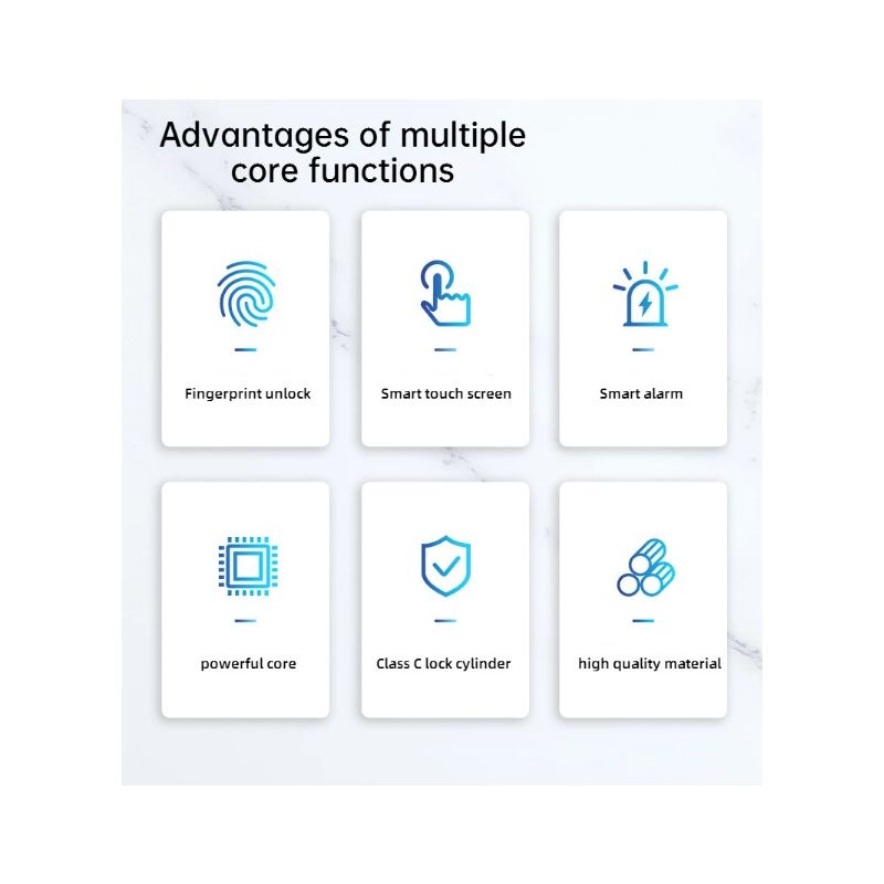 Elektronisches biometrisches Türschloss mit schlüssellosem Zugang und modernem Design für Ihre Haussicherheit