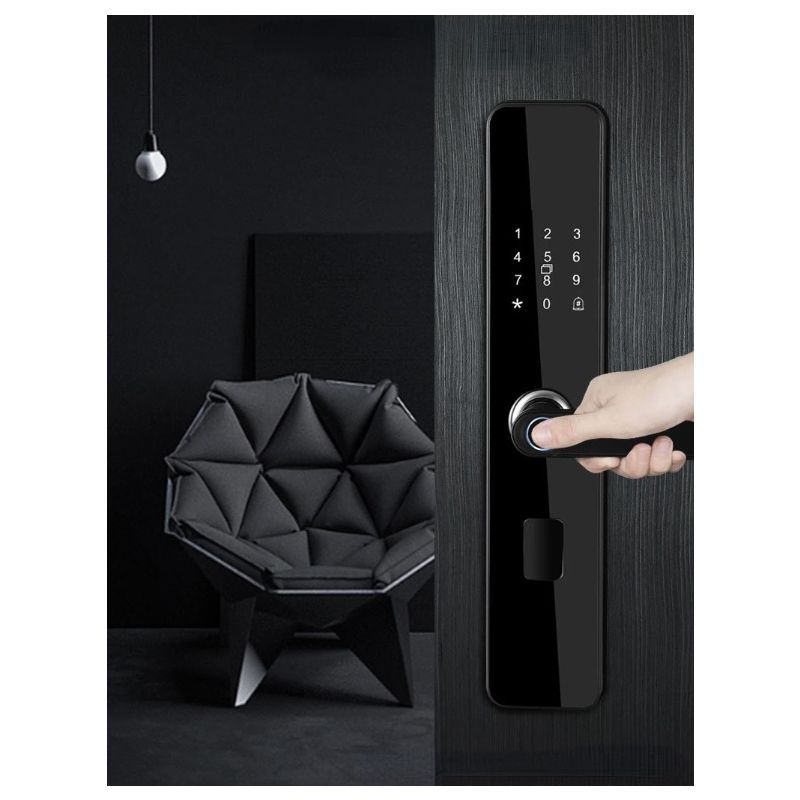 Elektronisches biometrisches Türschloss mit schlüssellosem Zugang und modernem Design für Ihre Haussicherheit