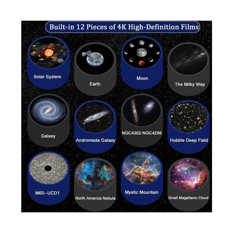 Nachtlicht Galaxy Projektor 360° Drehung für nächtliche Abenteuer und fortschrittliche Projektionstechnologie