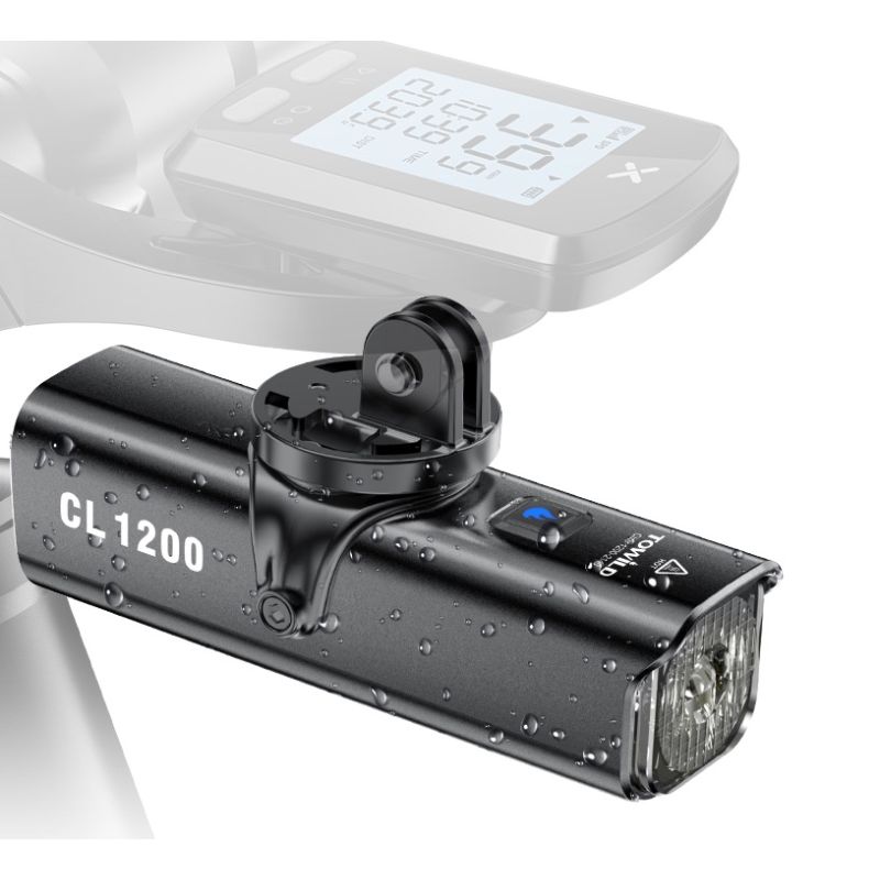 TOWILD CL1200 Fahrradlicht LED Frontlampe 1200 Lumen USB wiederaufladbar wasserdicht Fahrradzubehör