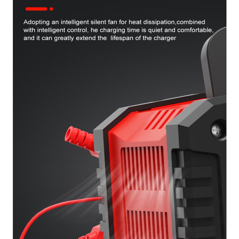 FOXSUR 20A Tragbares Autobatterieladegerät 12V 24V AGM LiFePO4 mit CPU 7-Stufige Ladefunktion Zuverlässige Leistung