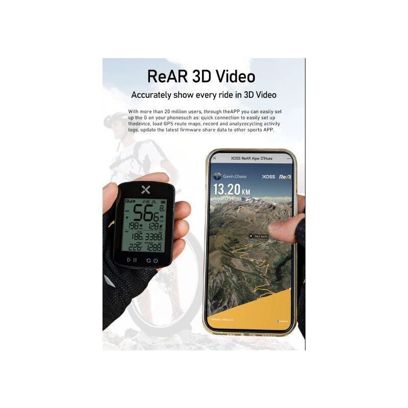 XOSS G+ G2 Fahrradcomputer GPS-Generation kabelloser Tachometer Tracker für datengetriebenes Radfahren wasserdicht