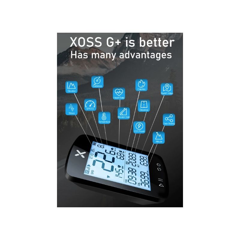 XOSS G+ G2 Fahrradcomputer GPS-Generation kabelloser Tachometer Tracker für datengetriebenes Radfahren wasserdicht