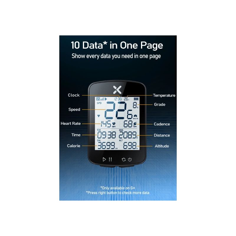 XOSS G+ G2 Fahrradcomputer GPS-Generation kabelloser Tachometer Tracker für datengetriebenes Radfahren wasserdicht