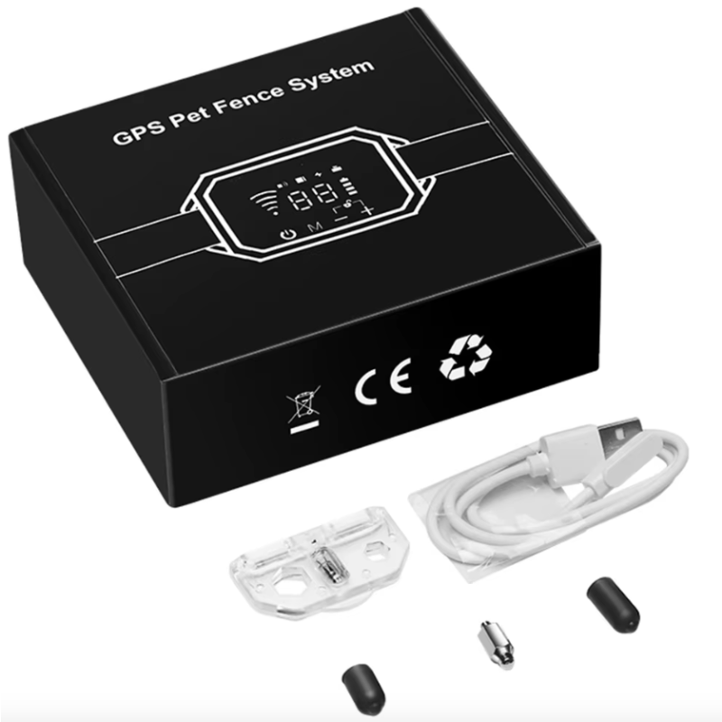 GPS Drahtloser Hundezaun Kabelloser Haustierzaun Hunde Sicherheit mit Einstellbarer Warnstärke bis 3300 Fuß