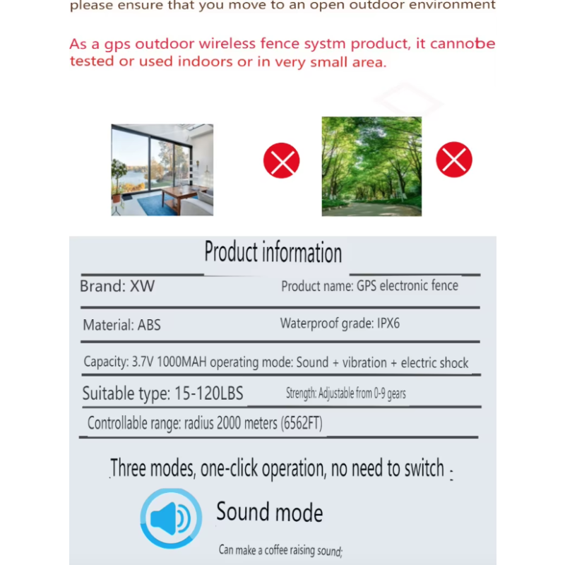Drahtloses GPS-Hundezaunsystem mit einfachem Setup großes Coverage und OLED Hundetrainingsgerät für Sicherheit
