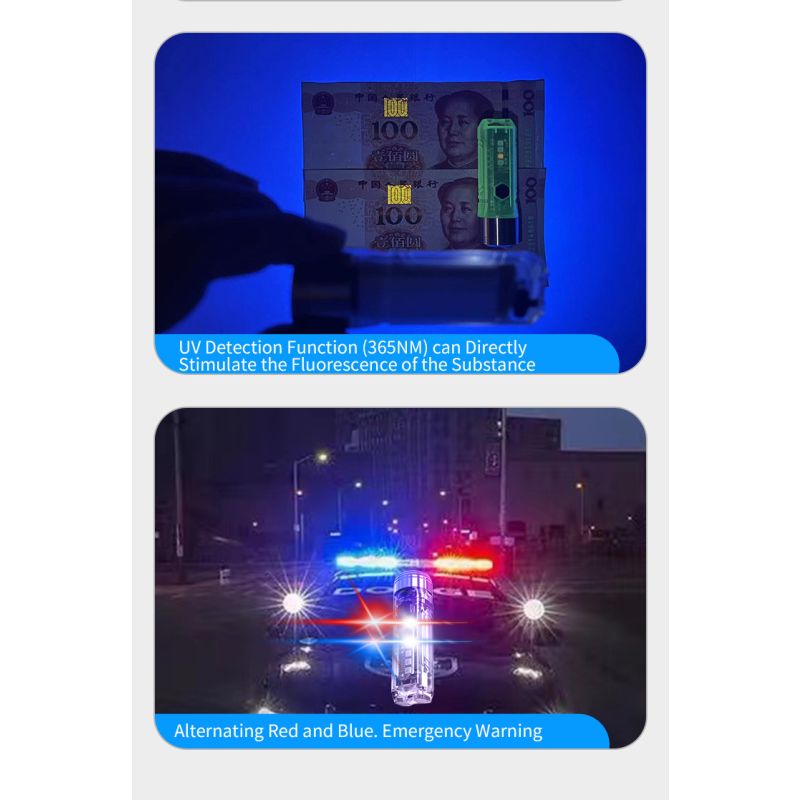 GT13 TIKI USB-wiederaufladbares Mini Schlüsselanhänger Licht 1000 Lumen für urbane und Outdoor Abenteuer