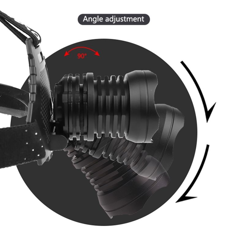 Leistungsstarker XHP70 LED-Scheinwerfer 8000LM USB-wiederaufladbar wasserdicht perfekt für Nachtfischen Camping